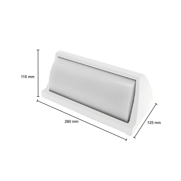 Witte buitenlamp aluminium, Rajko, 12W, 3000K LED, IP54