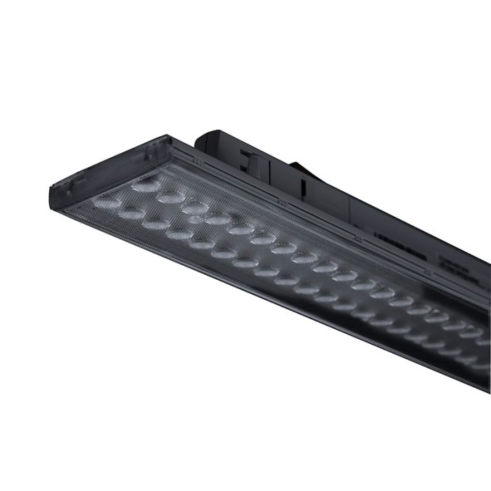 Zwart 3-fase railarmatuur Tora, 35W, white switch, 150 cm, Pro