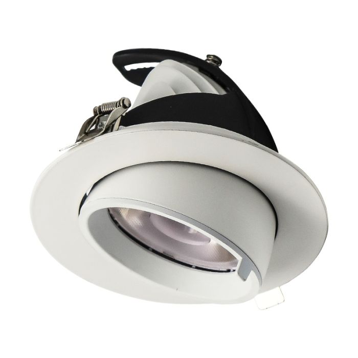Witte banaanspot downlight aluminium, Anjuli, 33W, white switch LED