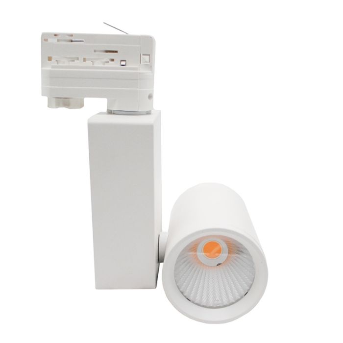 Witte 3-fase spot Deena, 18W, 3000K, Pro