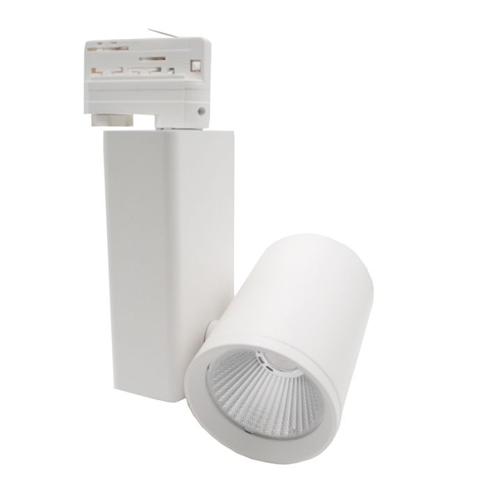 Witte 3-fase spot Deena, 18W, 3000K, Pro