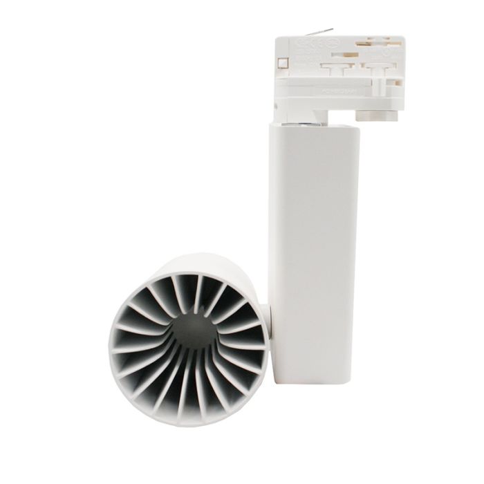 Witte 3-fase spot Deena, 18W, 3000K, Pro
