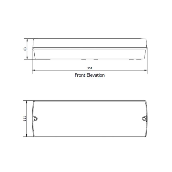 Witte noodverlichting, Pedram, 3W, 6500K LED, IP66