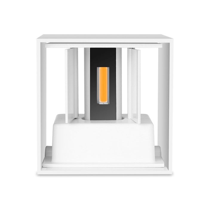 Witte buitenlamp aluminium, Dion, 6W, dim to warm LED, IP54