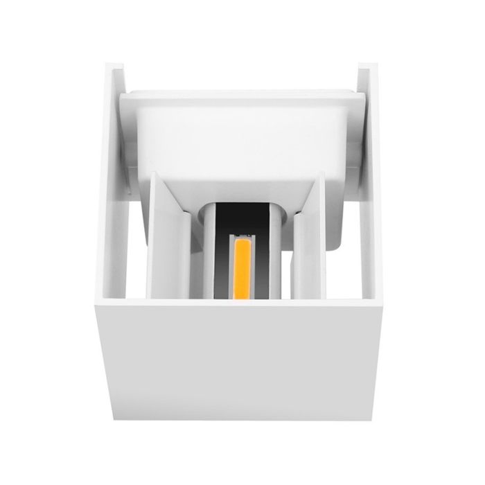 Witte buitenlamp aluminium, Dion, 6W, dim to warm LED, IP54