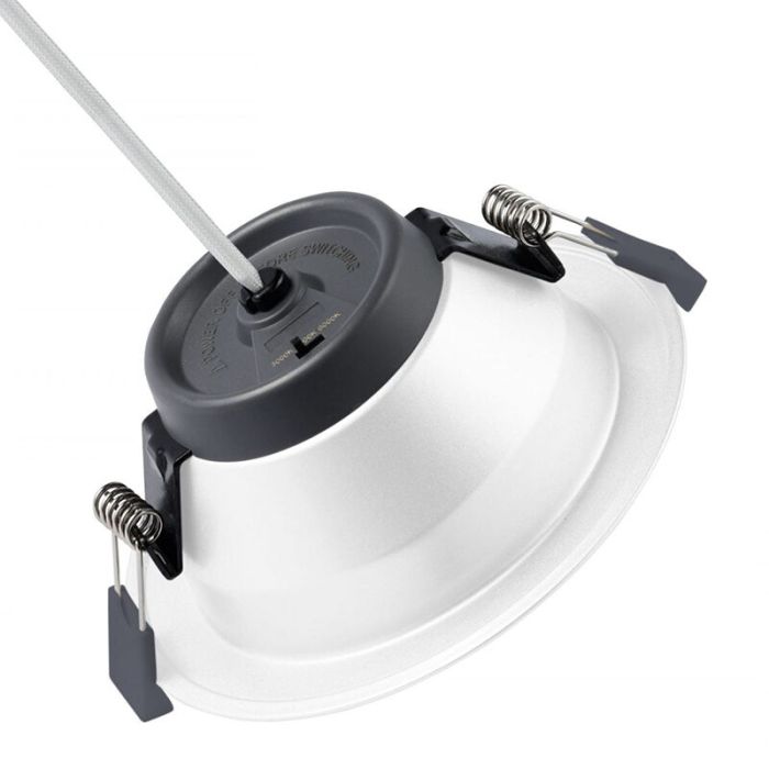 Witte downlight aluminium, Otmar, 18W, white switch LED, IP22