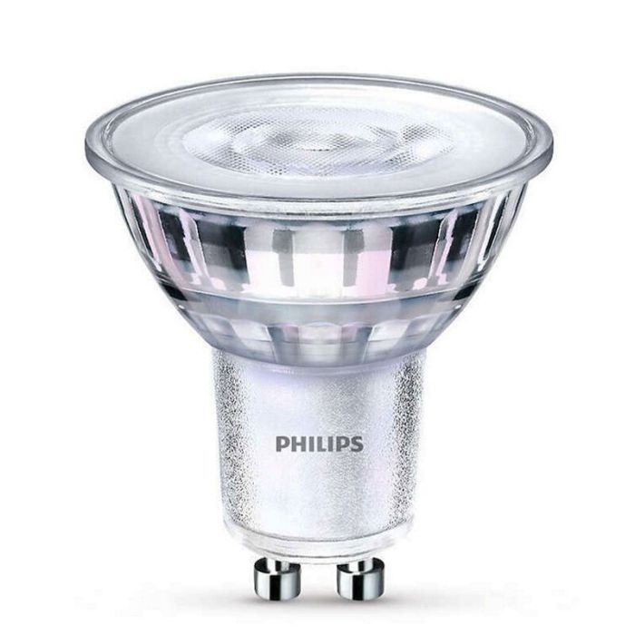 Dimbare Philips GU10 LED lamp, Pascal, transparant, 3,8W, dim to warm