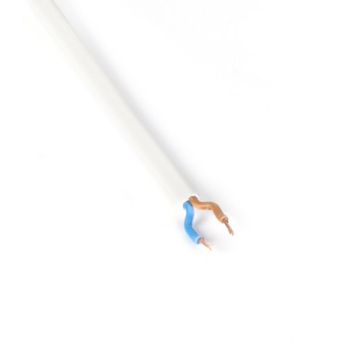 Witte aansluitkabel met schakelaar, 2 meter