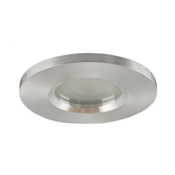 Ronde badkamer inbouwspot Jule, geborsteld chroom, IP65