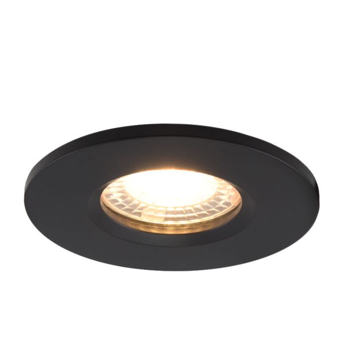 Ronde badkamer inbouwspot Jule, zwart, IP65
