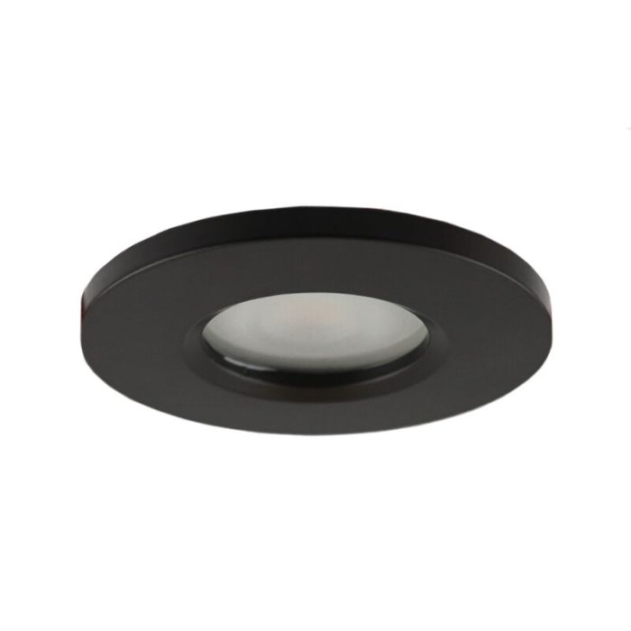 Ronde badkamer inbouwspot Jule, zwart, IP65