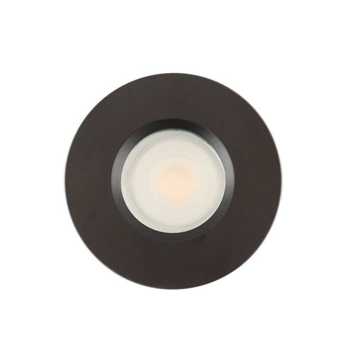 Ronde badkamer inbouwspot Jule, zwart, IP65