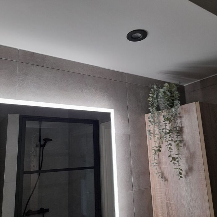 Ronde badkamer inbouwspot Jule, zwart, IP65