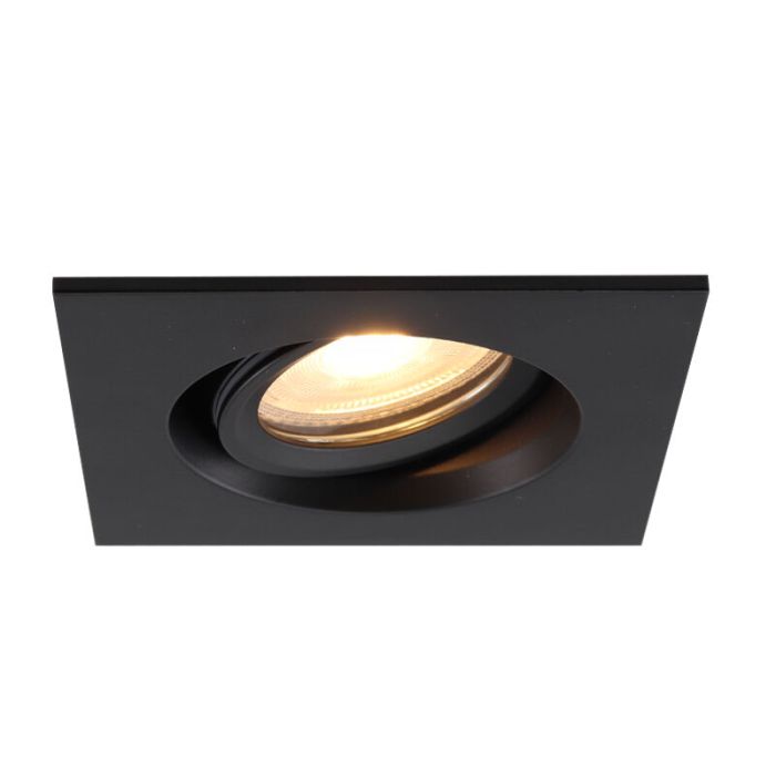 Aluminium badkamer inbouwspot zwart, Jorin, IP65