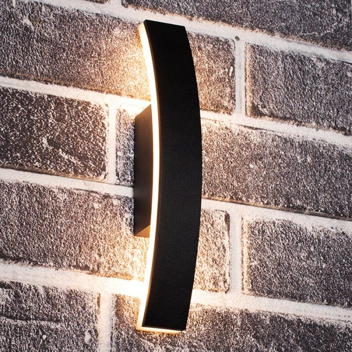 Antraciete buiten wandlamp Nayomi, aluminium, modern, IP54, 3000K