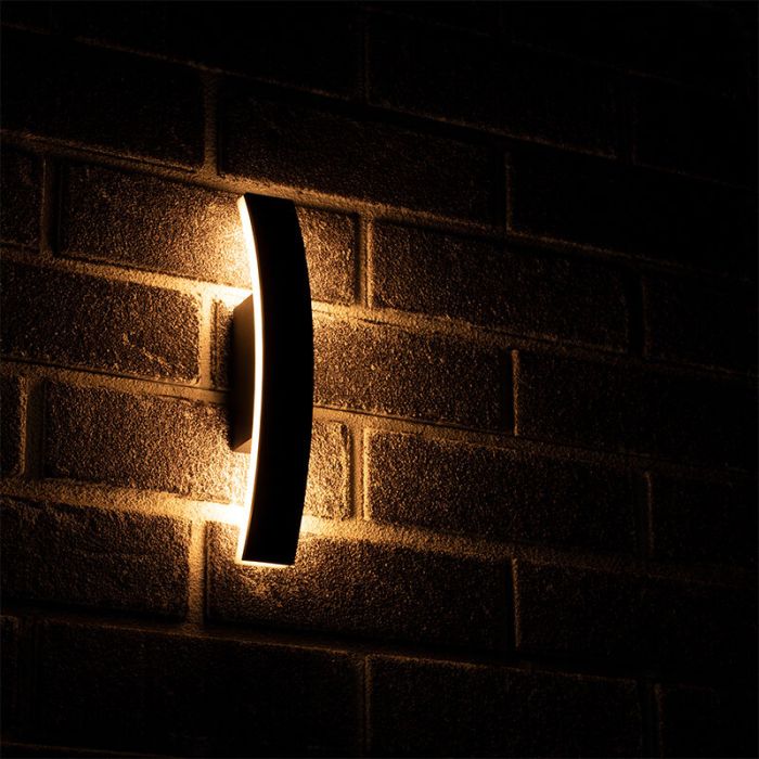 Antraciete buiten wandlamp Nayomi, aluminium, modern, IP54, 3000K