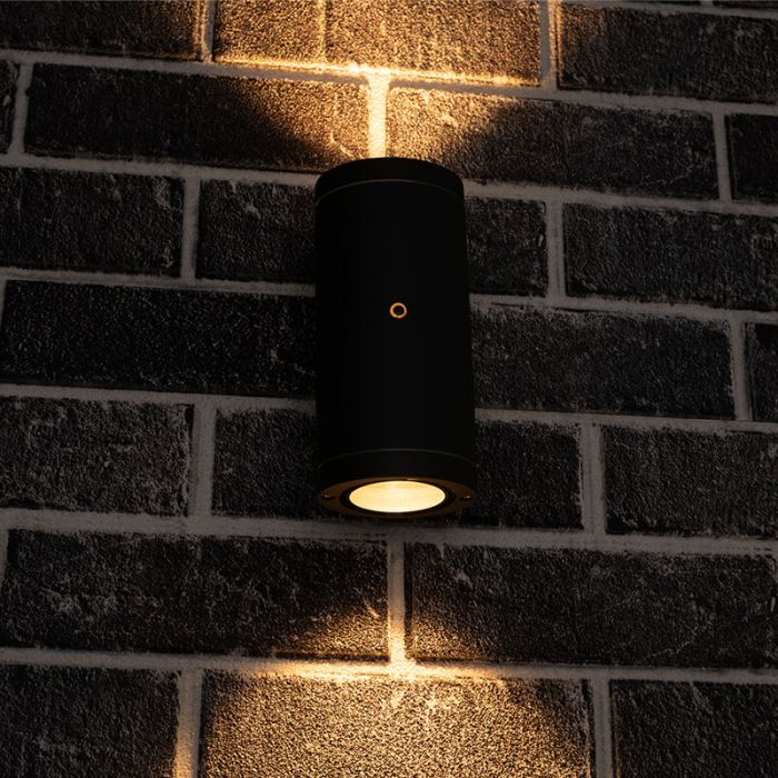 Antraciete buiten wandlamp met schemersensor Ivana, aluminium, modern, IP44
