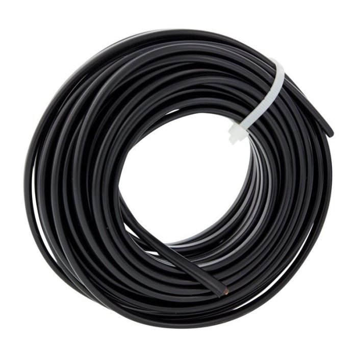 10 meter Huishoudsnoer plat, belastbaar tot 1200W 2 x 0.75 mm, Zwart