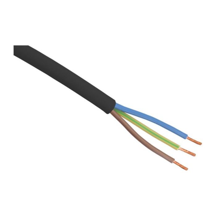 5 meter Huishoudsnoer VMVL 3 x 1.0 mm, Zwart