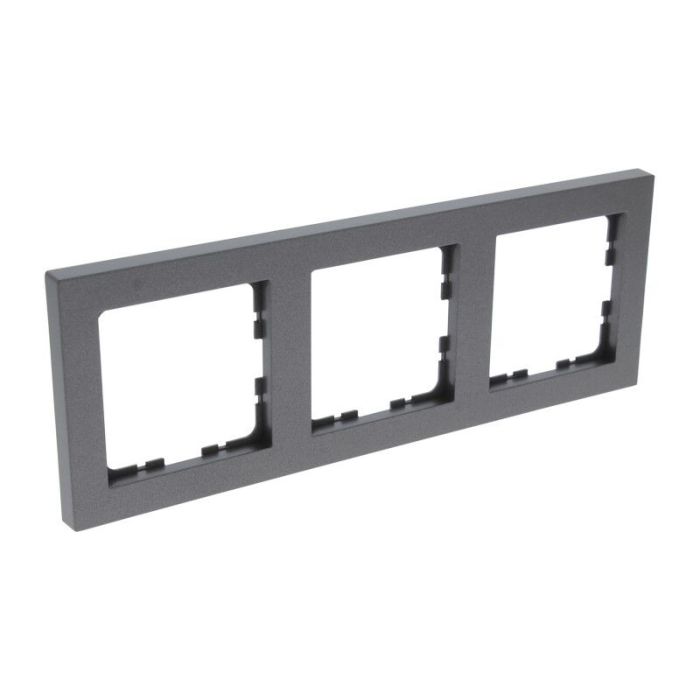 Q-Link S-Line afdekraam 3-voudig, zwart/antraciet