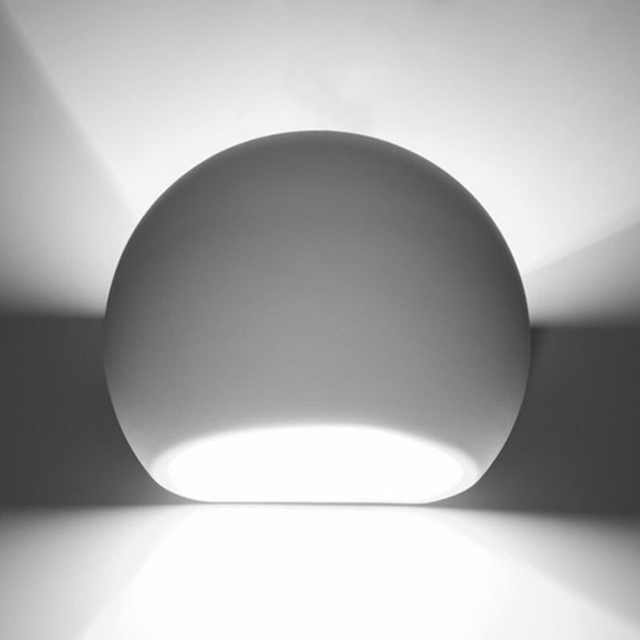 Moderne up down wandlamp Lisandra, wit, keramiek