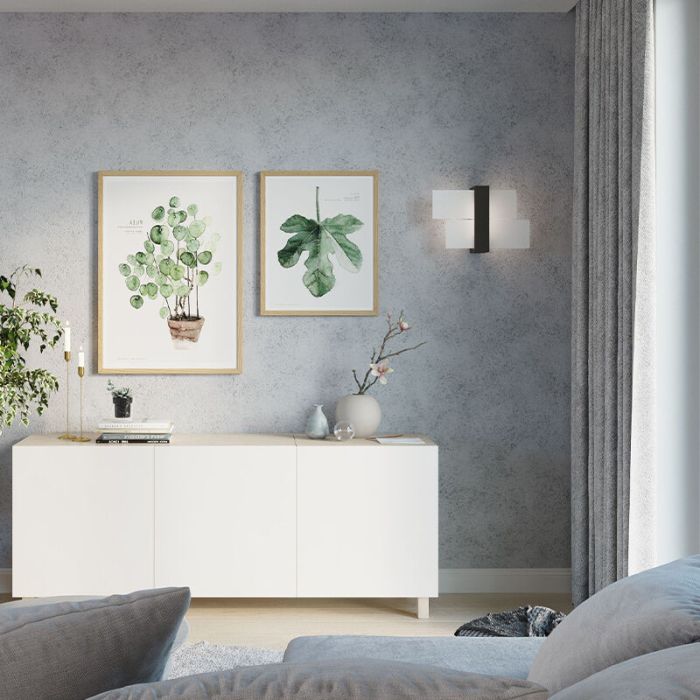 Moderne wandlamp Fouzia, bruin, hout