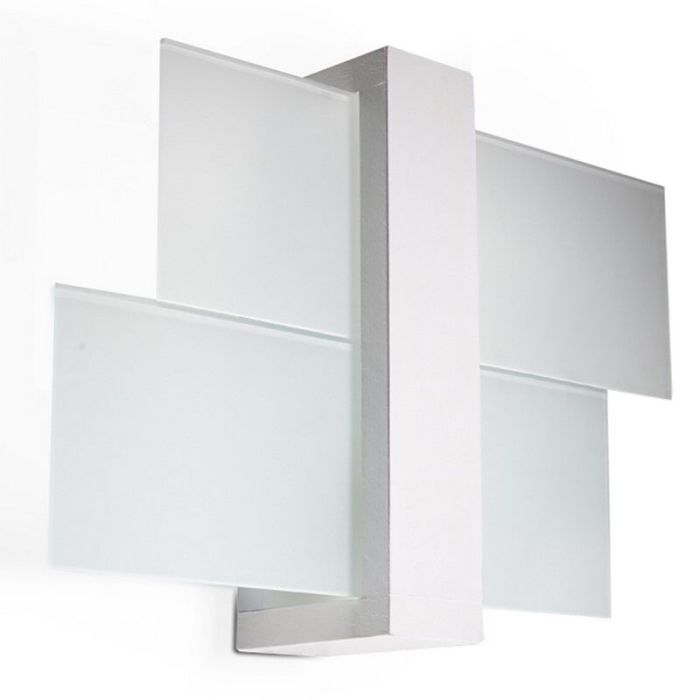 Moderne wandlamp Fouzia, wit, hout