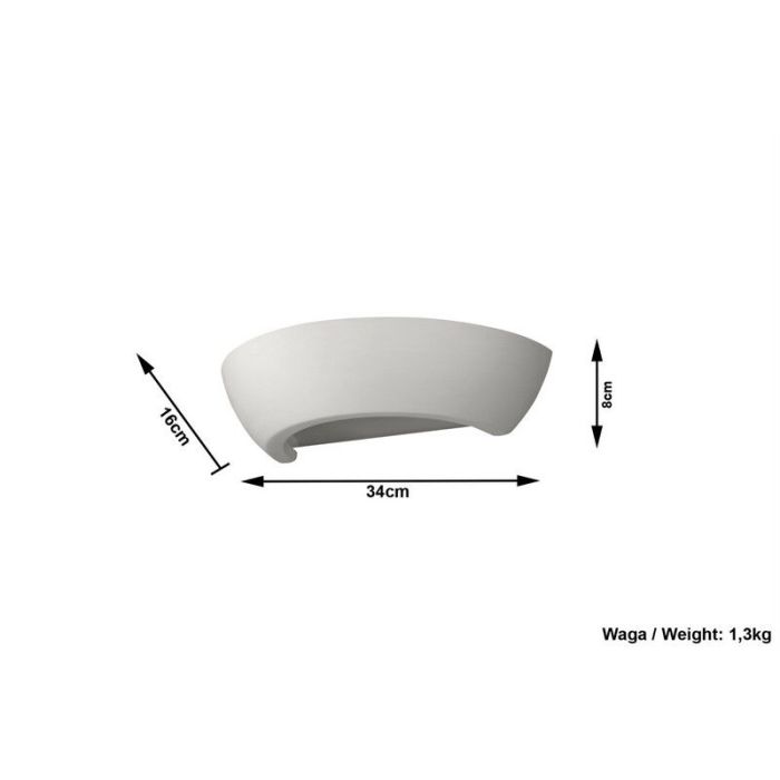 Moderne up down wandlamp Lotfi, wit, keramiek