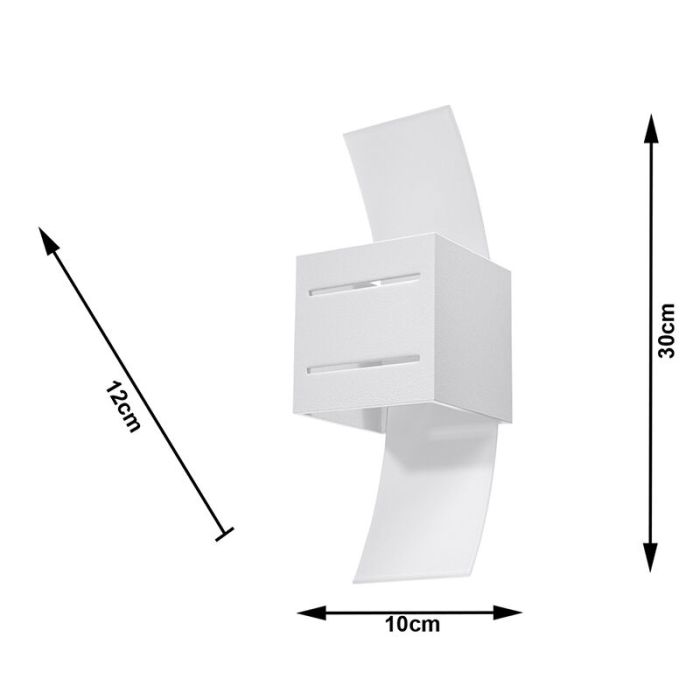 Witte up down wandlamp Jasmien, aluminium