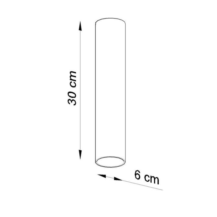 Witte opbouwspot Harley, aluminium, 30 cm