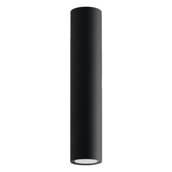 Zwarte opbouwspot Harley, aluminium, 30 cm