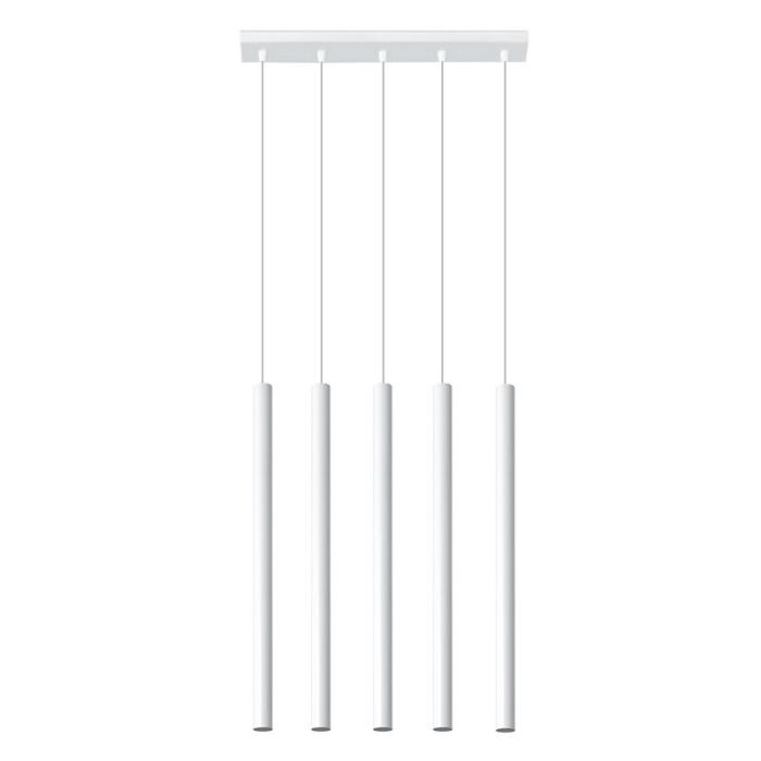 Moderne hanglamp Hillary, wit, aluminium, 5L