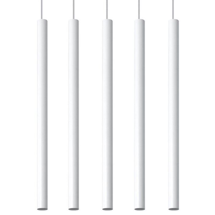 Moderne hanglamp Hillary, wit, aluminium, 5L
