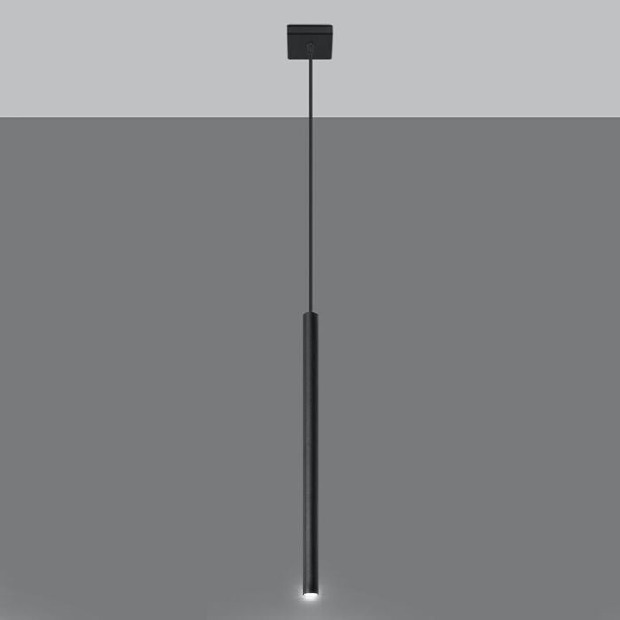 Moderne hanglamp Hillary, zwart, aluminium