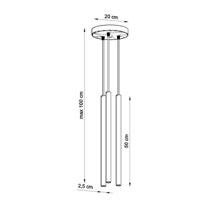 Moderne hanglamp Hillary, zwart, aluminium, 3L