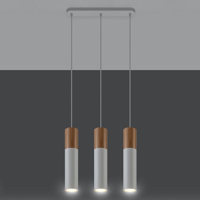Witte hanglamp Francesca, aluminium, 3L