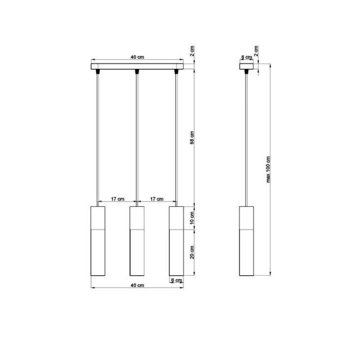 Witte hanglamp Francesca, aluminium, 3L