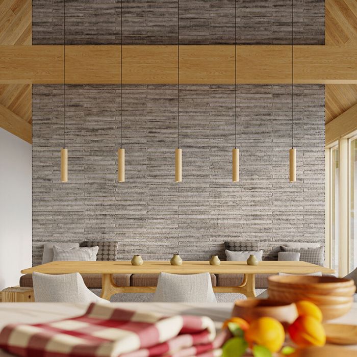 Houten hanglamp Francina
