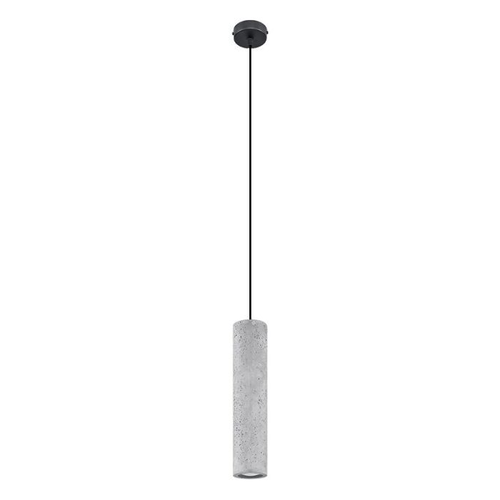 Landelijke hanglamp Feyza, grijs, beton