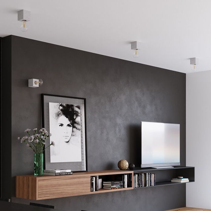 Betonnen wandlamp Anniko, grijs