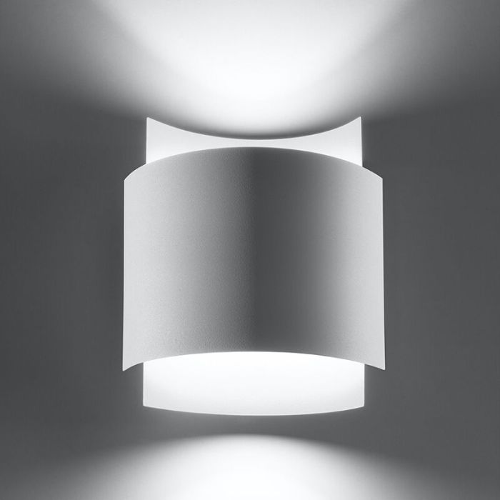 Moderne up down wandlamp Julissa, wit, aluminium