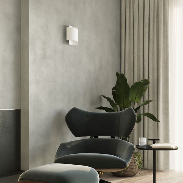 Moderne up down wandlamp Julissa, wit, aluminium