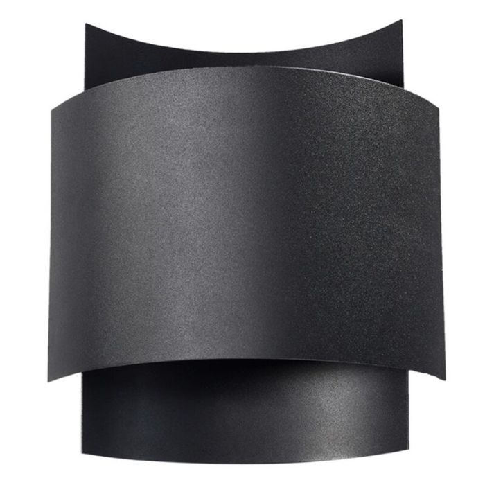 Moderne up down wandlamp Julissa, zwart, aluminium