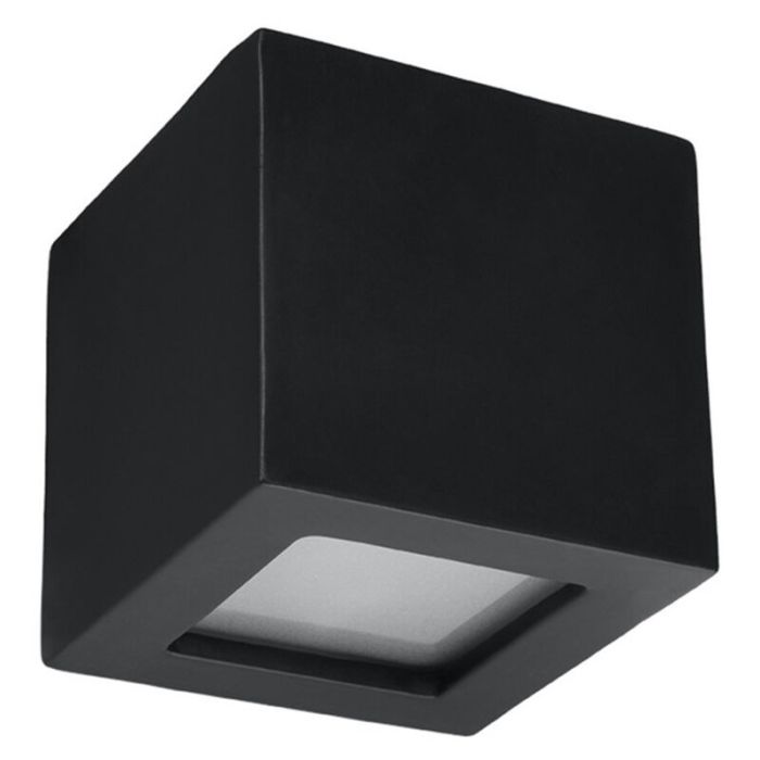 Moderne up down wandlamp Caitlin, zwart, keramiek