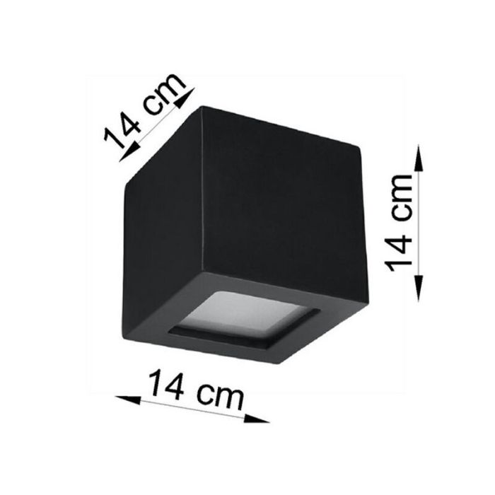 Moderne up down wandlamp Caitlin, zwart, keramiek