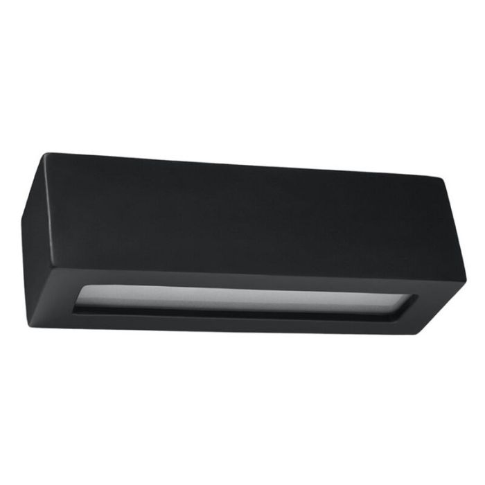 Moderne up down wandlamp Emmaly, zwart, keramiek
