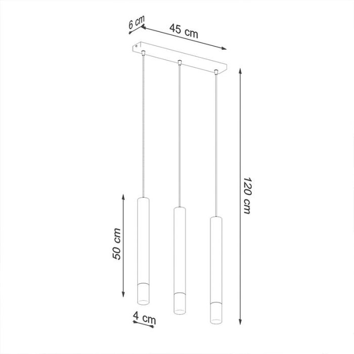 Moderne hanglamp Ishani, zwart, staal, 3L
