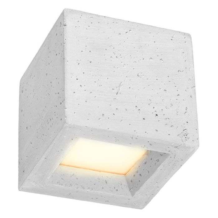 Betonnen up down wandlamp Caitlin, grijs