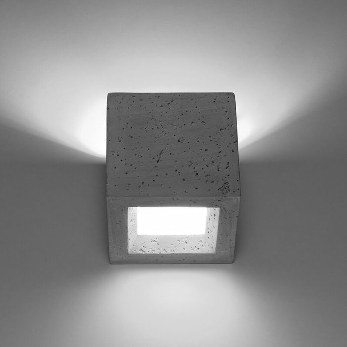 Betonnen up down wandlamp Caitlin, grijs