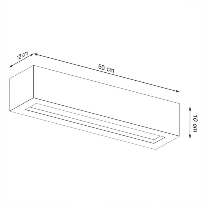 Betonnen up down wandlamp Emmaly, grijs